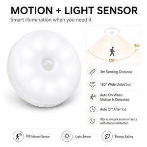 Rechargeable Motion <b>Sensor</b> Night <b>Light</b> PIR LED Lamp with 4 Colors RGB Gradient Magnetic Base Type-C Charging for Bedroom Closet - Product Image 4