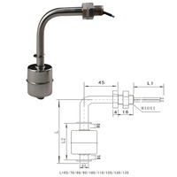 45/80LSS-2A1V Contrôleur de niveau de fluide magnétique en acier inoxydable Réservoir d'eau Indicateur de commutateur à bille à flotteur Capteur de niveau de liquide