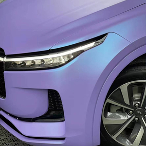 Emballage en vinyle PCV super brillant, sans bulles, facile à installer, bleu, vert, rouge, violet, autocollant de carrosserie de voiture - Product Image 5