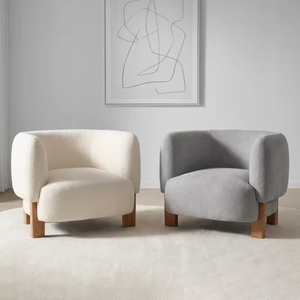 Fauteuil individuel élégant et populaire à vendre – Chaise <span class=keywords><strong>de</strong></span> réception moderne blanc crème pour salon – Chaise <span class=keywords><strong>de</strong></span> loisirs <span class=keywords><strong>de</strong></span> style minimaliste moderne - Product Image 2