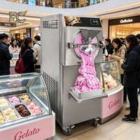 Mesin Pembuat Es Krim Keras Italia 56L/H Dengan Kompresor Wonda Gelato, Mesin Pembuat Es Krim Komersial Untuk Peralatan Es Krim, Batch Freezer