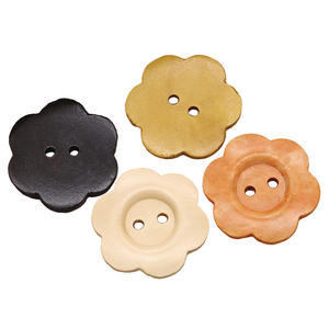 Camisas para niños Cárdigans Suéteres Abrigos vintage Cortavientos Color original Forma de flor <span class=keywords><strong>Botones</strong></span> de madera natural - Product Image 5