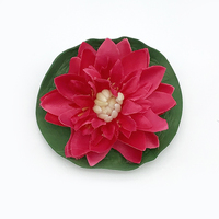 Décor de bassin de fleurs de lotus en plastique d'eau flottante artificielle pour la décoration de la maison