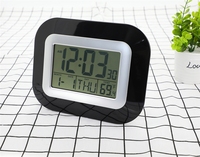 Fabrik RC DCF JJY MSF Digitaler Tisch Schreibtisch Wecker LCD-Uhr Funk gesteuertes Datum Tag Temperatur Hintergrund beleuchtung Snooze