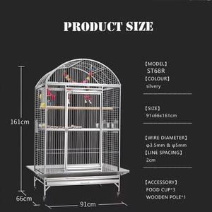 Kandang Burung Canary dari Baja Anti Karat, Kandang Burung Logam, Kandang Burung Beo Anti Karat, Kandang Burung Besar yang Dapat Ditumpuk, Kandang Ternak Burung Villa - Product Image 2