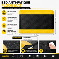 Tapis de sol en caoutchouc électrique anti-fatigue résistant à la chaleur Leenol en gros / Tapis antistatique en caoutchouc ESD
