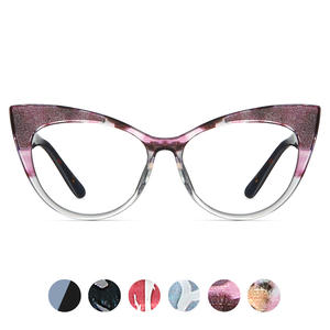 87284 Monturas de Gafas Ojo de Gato TR90 Acetato Montura Completa Lentes Anti Luz Azul Diseño Moderno Unisex Origen Taizhou - Product Image 3