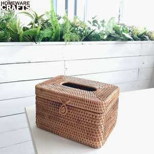 Boîte à mouchoirs rectangulaire en rotin, best-seller, boîte à mouchoirs en rotin personnalisée pour la cuisine et le salon - Product Image 3