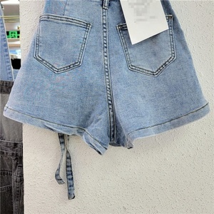 Shorts <span class=keywords><strong>en</strong></span> <span class=keywords><strong>jean</strong></span> cargo pour femmes, de haute qualité, prêts à être expédiés, avec poches - Product Image 3