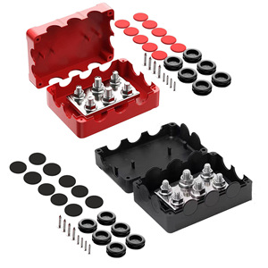 Bloc de distribution d'alimentation robuste, étanche, 500A, barre de bus de batterie marine avec <span class=keywords><strong>4X</strong></span> <span class=keywords><strong>5</strong></span>/16"+ <span class=keywords><strong>2X</strong></span> 3/<span class=keywords><strong>8</strong></span>\" goujons pour voiture, bateau, solaire - Product Image 3