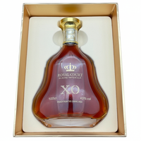 Insert en plastique floqué personnalisé pour bouteilles de whisky et de liqueur, doublure intérieure en plastique floqué velours pour coffret cadeau de vin