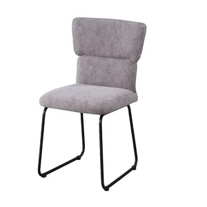 Cowboy Velvet dining chair comfortable foam seat metal legs