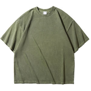 320Gsm Hip Hop Premium Plain Cotton T-Shirt Homme Acid Wash Oversized Pour <span class=keywords><strong>Les</strong></span> Hommes - Product Image 1