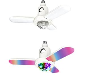 Mini lámpara de bola mágica de 3 hojas para música, altavoz de sonido estéreo, luz ambiental para fiesta con Control remoto, color azul, CPH-002 - Product Image 1