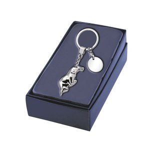 Porte-clés mousqueton en forme de taureau Furioso en cristal - Product Image 2