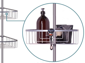 Magic Telescopic Shower Rack 4 <b>Corner</b> Shelves With No Drilling Bathroom Shower <b>Corner</b> Shelf - Product Image 3