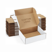 Boîte d'expédition pliable en carton ondulé personnalisée pour bijoux, emballage cadeau par abonnement, impression de logo