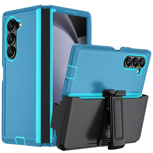 Chống sốc TPU PC lai trường hợp điện thoại cho Samsung Z lật 6 vành đai Clip Holster đứng chủ với thiết kế đồng bằng điện thoại di động trường hợp - Product Image 3