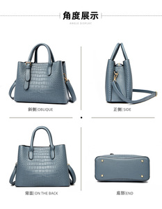 Bolso de Mano de PU con Textura Simple para Compras, Bolso Tote Diagonal de Gran Capacidad para Mujer, Nuevos Bolsos de Mujer - Product Image 5