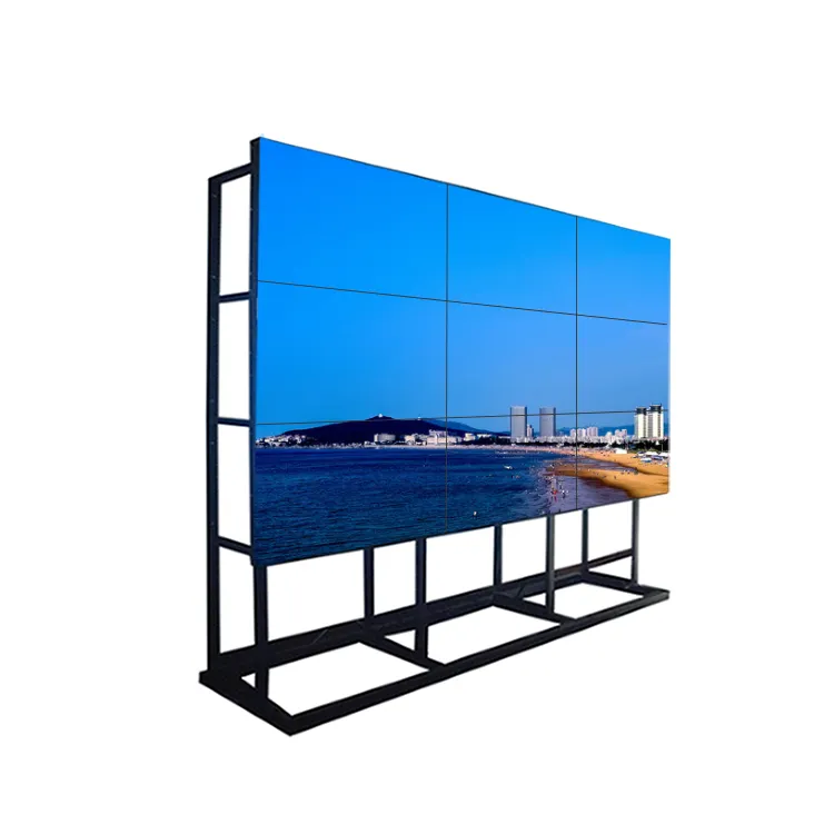 World Popular 55 Inch Full Hd 1920 X 1080 Advertising Lcd Splicing Video Tv Wall With Wall Mount Bracket