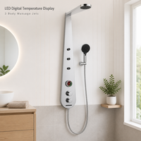 Nouvelle Douche Murale Multifonctionnelle Moderne pour SPA avec Affichage de Température, Ensemble de Douche Chaud et Froid à Effet Cascade