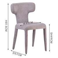 Échantillon Gratuit - Chaises de Salle à Manger Modernes de Luxe Nordiques en Tissu Rembourré, Design Simple et Minimaliste du Milieu du Siècle