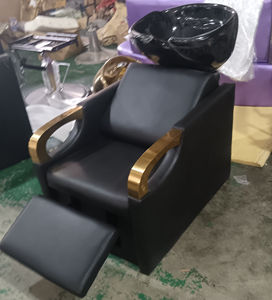 Salon Beauty <span class=keywords><strong>Shampoo</strong></span> Bett Haar wäsche <span class=keywords><strong>Shampoo</strong></span> Stuhl Leder Metall Holz Freund Möbel Pumpe Einstellbare hydraulische Farbe Material - Product Image 1
