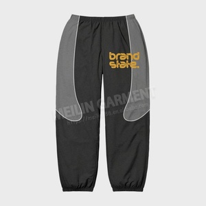 OEM Cut and Sew <b>Zip</b> <b>up</b> <b>Jackets</b> Patchwork Pant Track Suit for Men Heavyweight Custom Nylon Tracksuit for Mens - Product Image 5