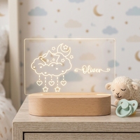 Lampe de nuit moderne en bois avec LED, base avec interrupteur, lumière blanche, design minimaliste, alimentation USB, décoration de chambre à coucher