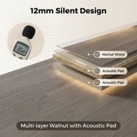 Plancher en bois massif de bouleau insonorisant 14 mm, finition antibactérienne, garantie 5+ ans pour cuisines et salles de bain