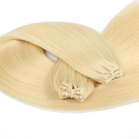 Extensions de cheveux Genius Weft en gros d'usine, double trame, 100% cheveux humains Remy vierges 60 #   Cheveux humains Genius