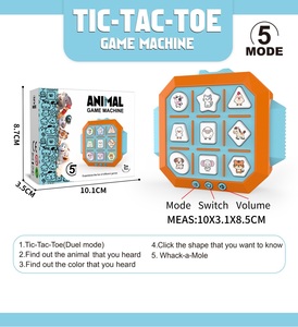 Consola <span class=keywords><strong>de</strong></span> Juegos 5 en 1 para Niños, Juguete Tic-Tac-Toe con Coche <span class=keywords><strong>de</strong></span> Animales, Juguetes Antiestrés, Regalo Educativo para Niños - Product Image 1