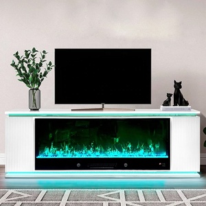 Centro de Entretenimiento Moderno para Sala de Estar, Mueble de TV de Lujo Personalizado al por Mayor, Mueble para Televisor con Chimenea Negra, Mueble <span class=keywords><strong>Kamin</strong></span> - Product Image 5