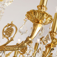 XingZhong – lampe suspendue en cristal, en laiton, pour église, Boho, énorme lustre, grands lustres pour plafonds hauts