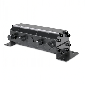 Système de diviseur de débit simultané à 4 sections, diviseurs hydrauliques rotatifs synchrones en acier inoxydable, 200 bars, avec déchargeur - Product Image 2