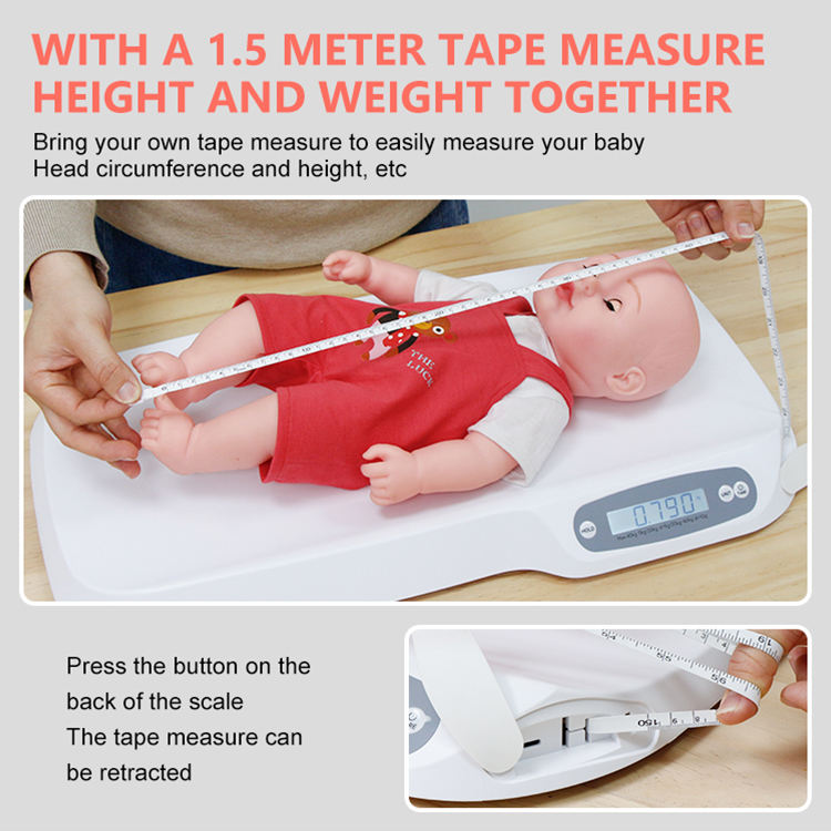 Digital Baby Weighing Scale with Height Weight Digital Infant Scale ...