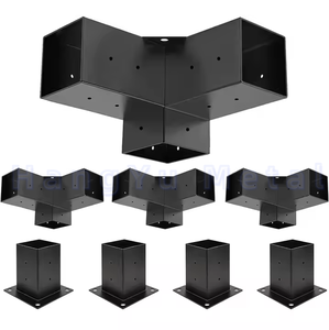 Kit <span class=keywords><strong>de</strong></span> barandilla <span class=keywords><strong>de</strong></span> cubierta <span class=keywords><strong>de</strong></span> Gazebo <span class=keywords><strong>de</strong></span> pérgola <span class=keywords><strong>de</strong></span> madera <span class=keywords><strong>de</strong></span> alta resistencia DIY Hardware Pérgola Post Base Post Anclaje Cortina Accesorios <span class=keywords><strong>de</strong></span> pared - Product Image 5