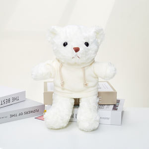 Высококачественные рекламные подарки, милые плюшевые игрушки с логотипом, плюшевый мишка с капюшоном, рубашка - Product Image 4