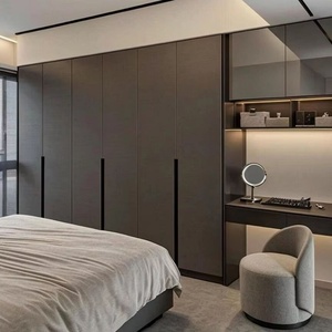 Modern Style <b>Sliding</b> <b>Swing</b> Custom-made Durable Wardrobe Light Feature Bedroom Furniture Hotels-Factory Price - Product Image 1