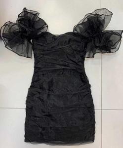 A3429 nuevo 2024 Organza capa manga fuera del hombro Mini vestido de mujer vestido <span class=keywords><strong>Sexy</strong></span> - Product Image 6