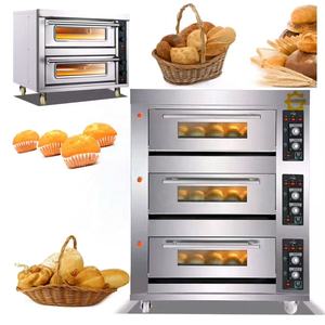商業用ベーカリー機器12 3デッキ2 4 6 9トレイデッキオーブン工場オーブンパンピザ用ステンレス鋼ベーキングオーブン - Product Image 1