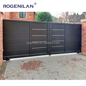 Conceptions <span class=keywords><strong>de</strong></span> <span class=keywords><strong>porte</strong></span> principale coulissantes automatiques électriques en aluminium personnalisées <span class=keywords><strong>de</strong></span> villa en aluminium résidentiel - Product Image 5