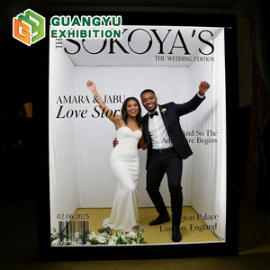 Boîte <span class=keywords><strong>photo</strong></span> tendance style couverture de magazine Vogue <span class=keywords><strong>pour</strong></span> la prise de photos, 6,5x7,5 pieds, <span class=keywords><strong>pour</strong></span> fêtes et événements - Product Image 1