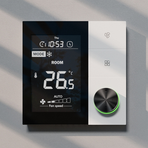 风机盘管恒温器 室温控制器 0-10V Modbus 旋钮式中央空调 酒店三速阀门 LCD - Product Image 6