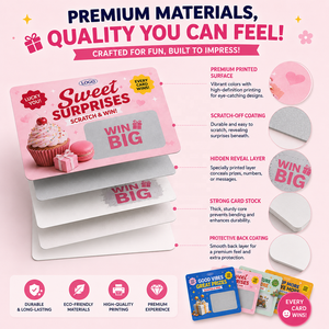 Custom Bakery Sweet Cupcake Shop Promotion Scratch <b>Cards</b> Wholesale Cute <b>Wedding</b> Party Gift Thank You Scratch Off Reward <b>Cards</b> - Product Image 3