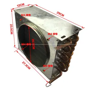 Condensateur à ailettes en tube de cuivre en aluminium, serpentin, réfrigérateur, climatisation, évaporateur, vente en gros