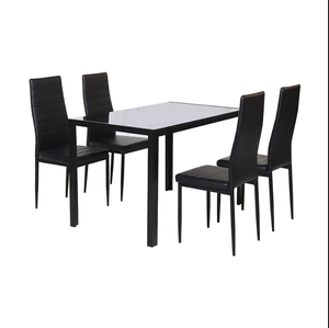 Juego de comedor de mesa de comedor de aluminio cuadrado de alta calidad - Product Image 1