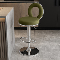 Tabouret de bar haut de gamme, style nordique, pivotant, contemporain, moderne, pour comptoir de cuisine