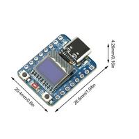Carte de développement Supermini ESP32-C3 avec écran OLED de 0,42 pouce, affichage à lumière blanche, BT, interface Type-C