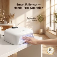 Séchoir à ongles compact carré, lampe UV LED double mode à faible chaleur, conçu pour les chaînes d'approvisionnement professionnelles de salons de manucure (OEM)